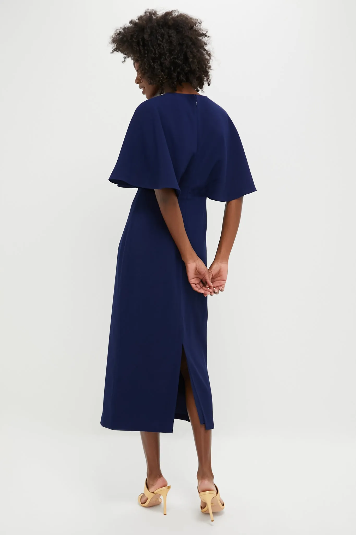 Navy Cape Leah Dress sold by Tuckernuck product image thumbnail 4