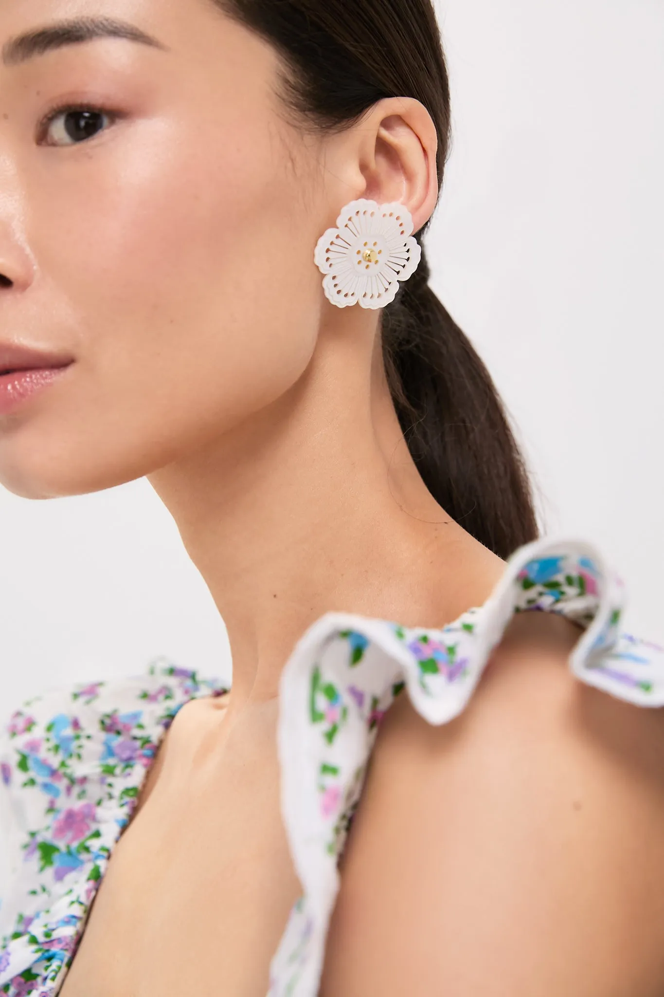 Mother of Pearl Marguerite Oversized Stud sold by Tuckernuck product image thumbnail 2