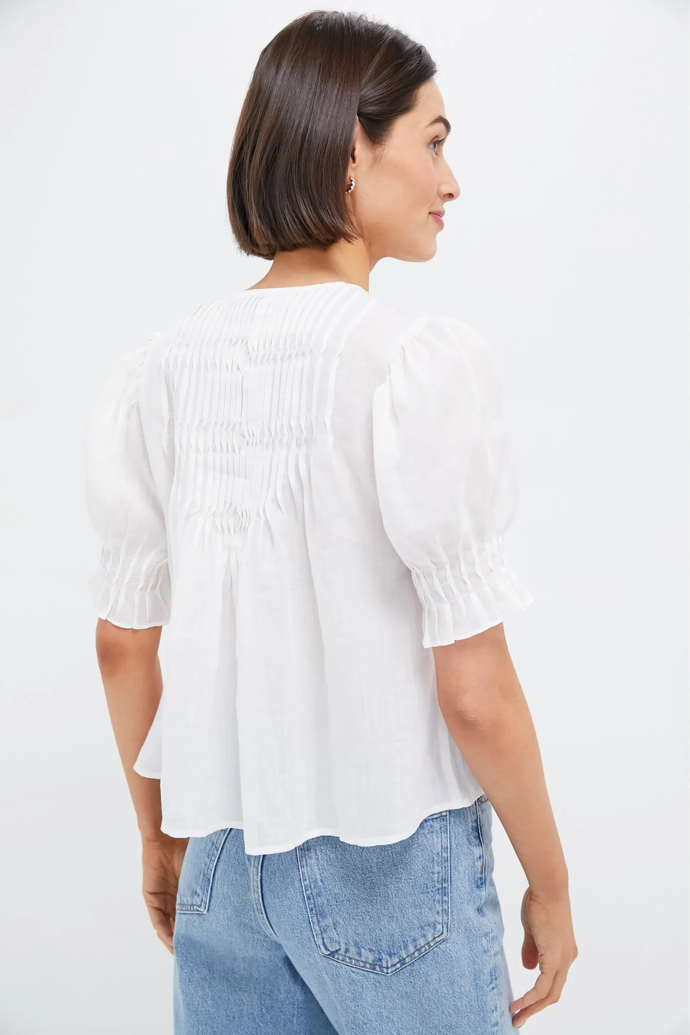 Pearl Zora Solid Short Sleeve Button Down Top sold by Tuckernuck product image thumbnail 4