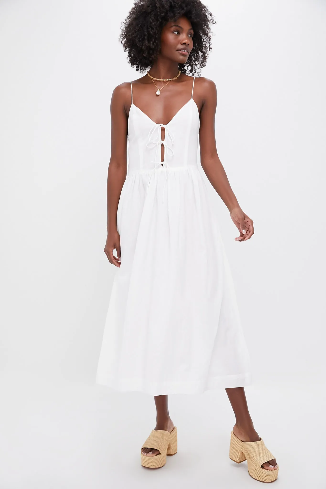 Pearl Zora Solid Tie Tank Dress sold by Tuckernuck