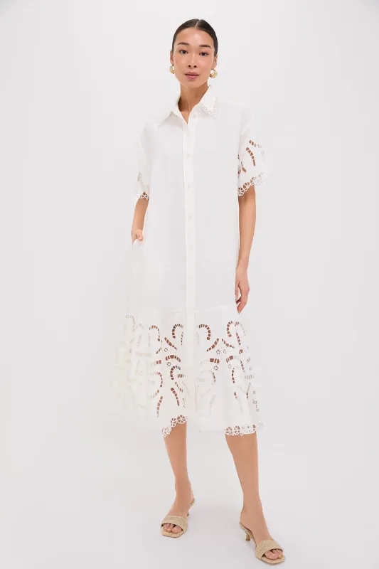 Pearl Marja Embroidery Shirt Dress sold by Tuckernuck