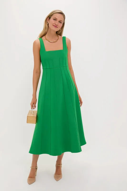 Lawn Green Double Knit Jersey Julietta Dress sold by Tuckernuck