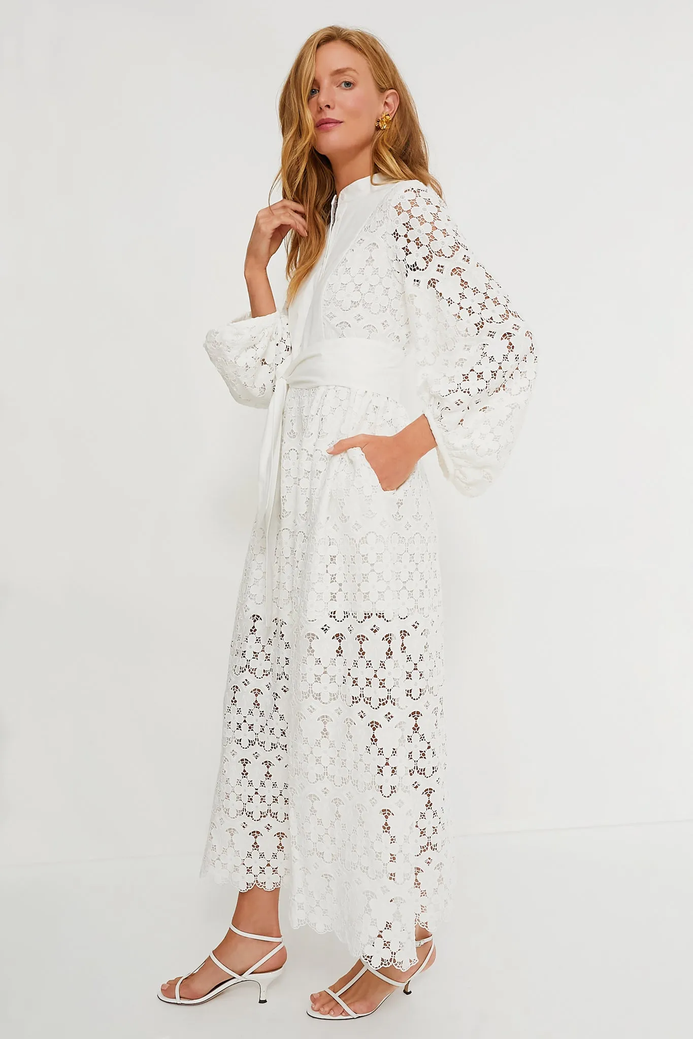 White Lace Calliope Dress sold by Tuckernuck product image thumbnail 3