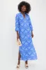 Ikat Blue Sapphire Long Kaftan sold by Tuckernuck