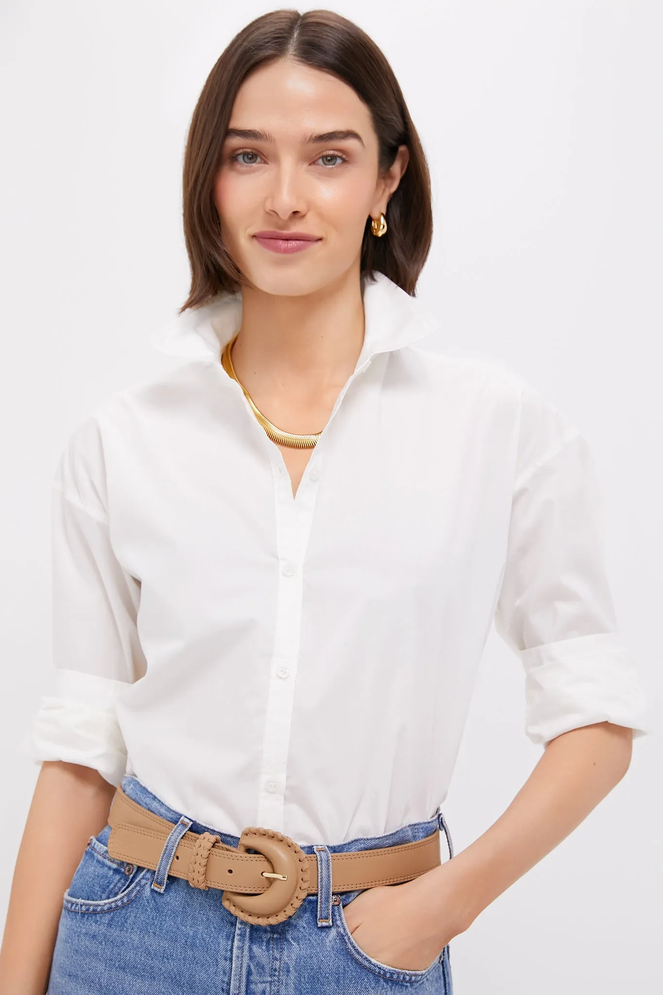 White Wexler Cotton Button Down sold by Tuckernuck product image thumbnail 3