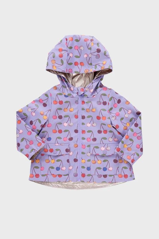 Lavender Cherry Rafa Rain Coat sold by Tuckernuck