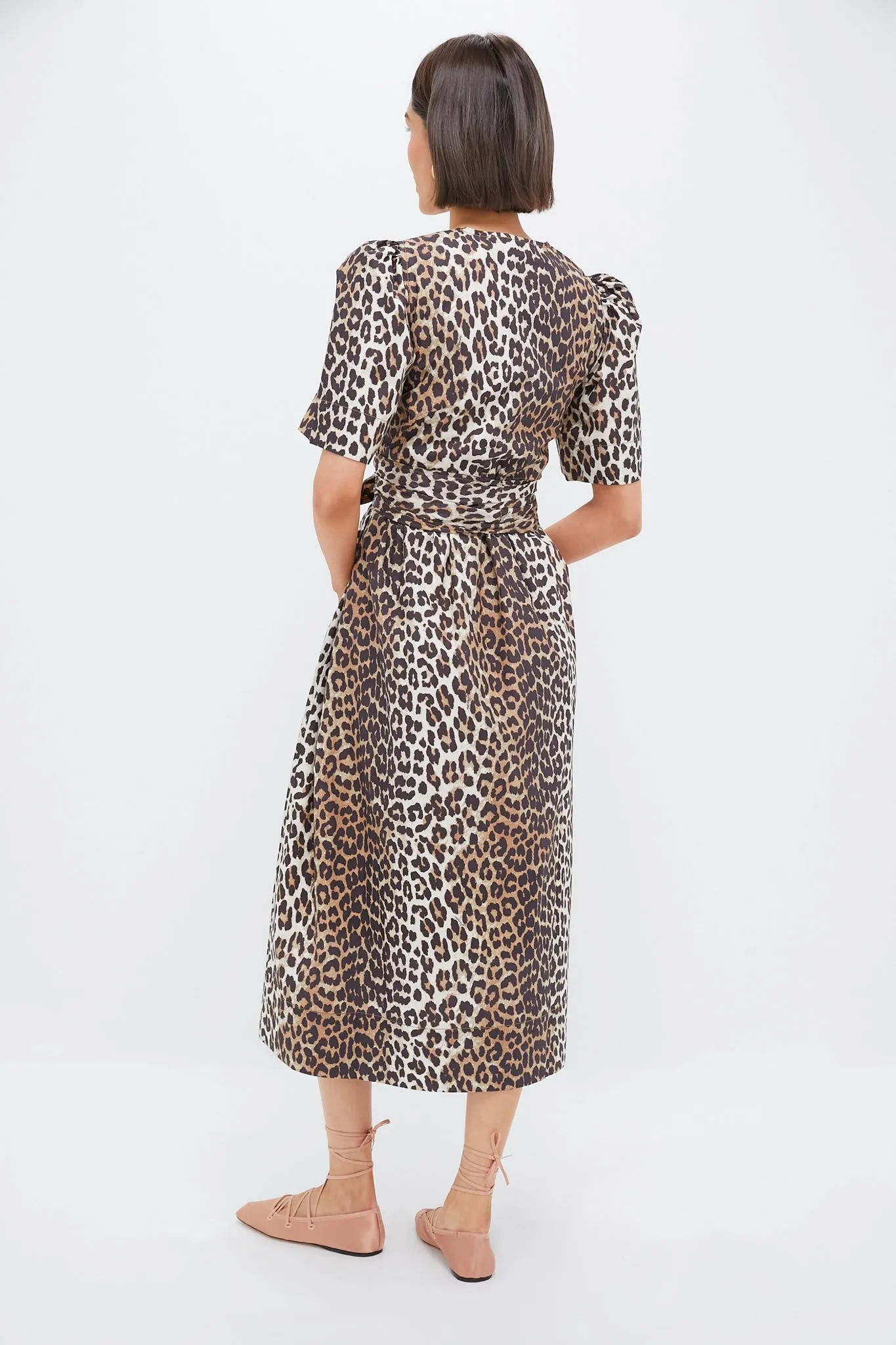 Leopard Tie Strap Midi Dress sold by Tuckernuck product image thumbnail 4