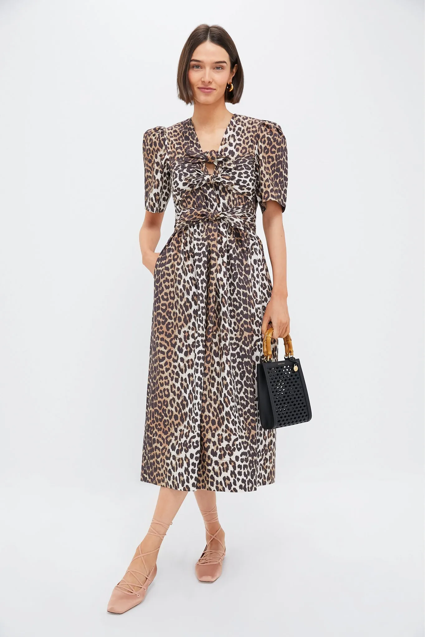 Leopard Tie Strap Midi Dress sold by Tuckernuck product image thumbnail 2