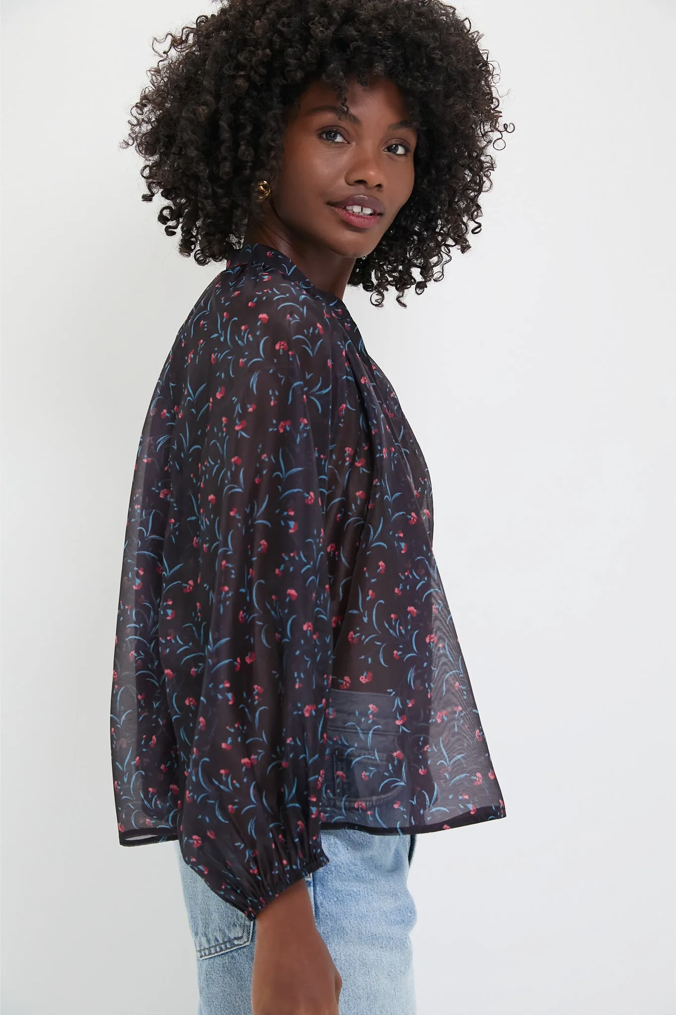 Midnight Oleander Sawyer Blouse sold by Tuckernuck product image thumbnail 3