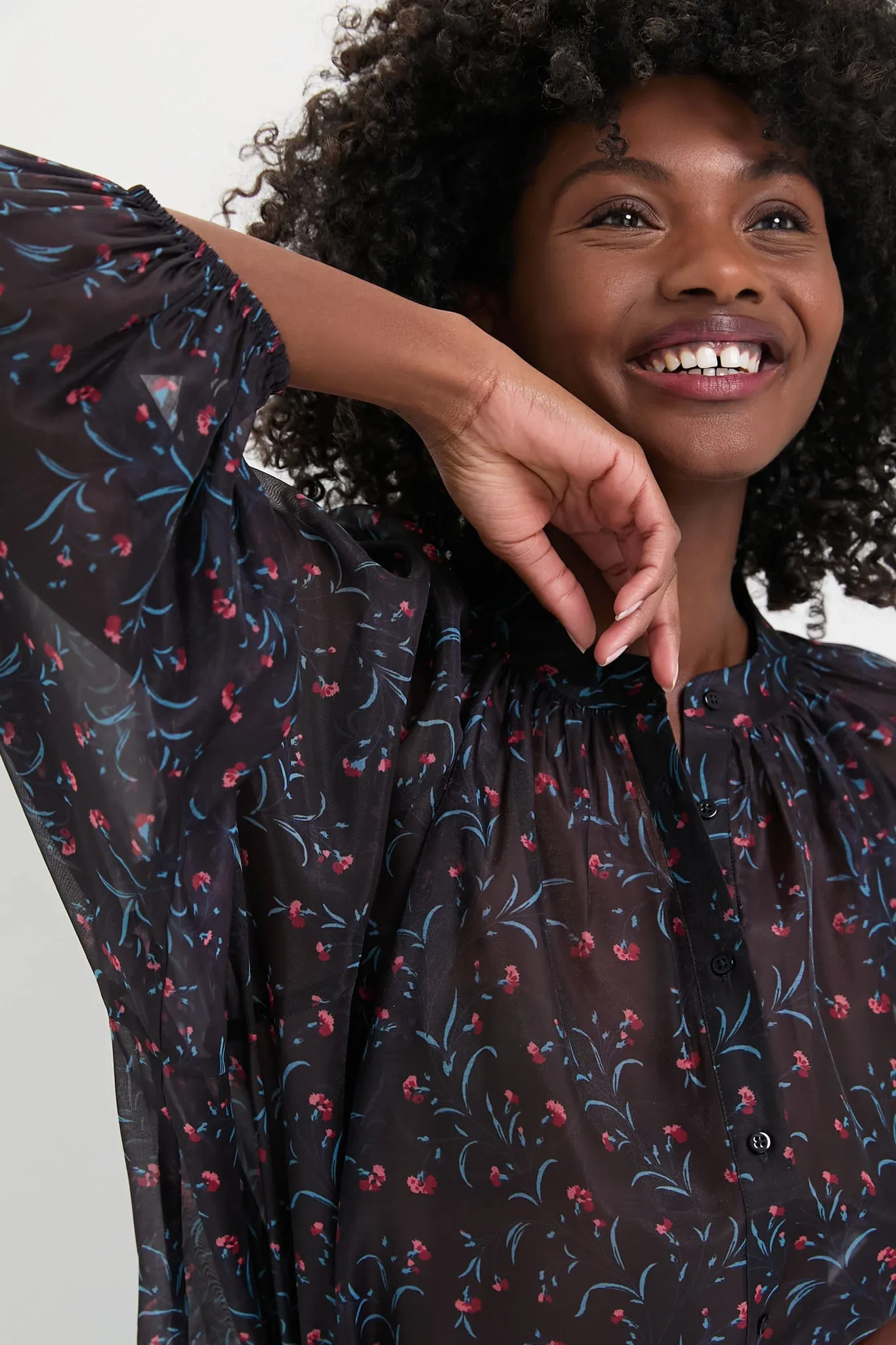 Midnight Oleander Sawyer Blouse sold by Tuckernuck product image thumbnail 5