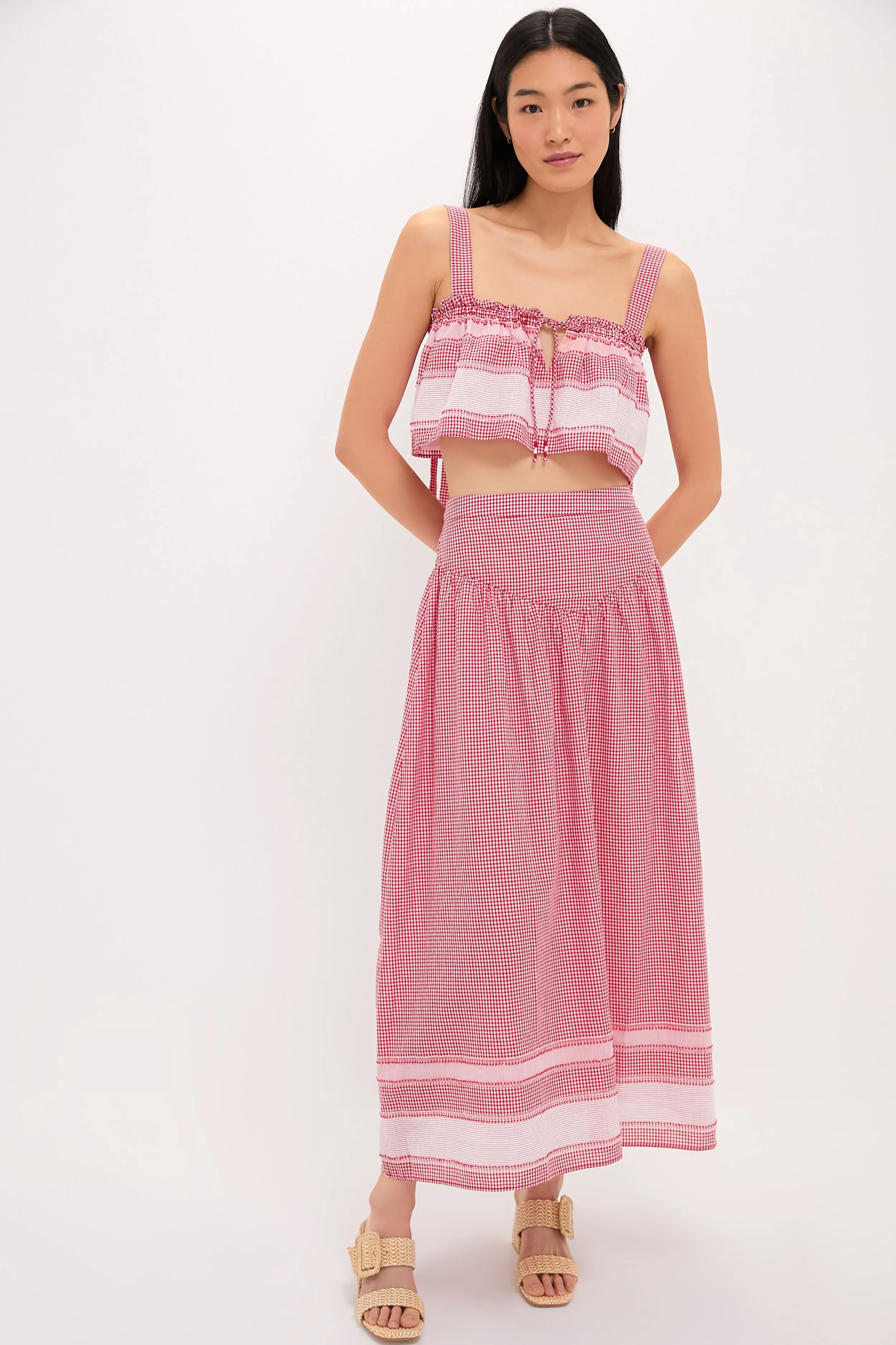 Red and White Judy Skirt Set sold by Tuckernuck