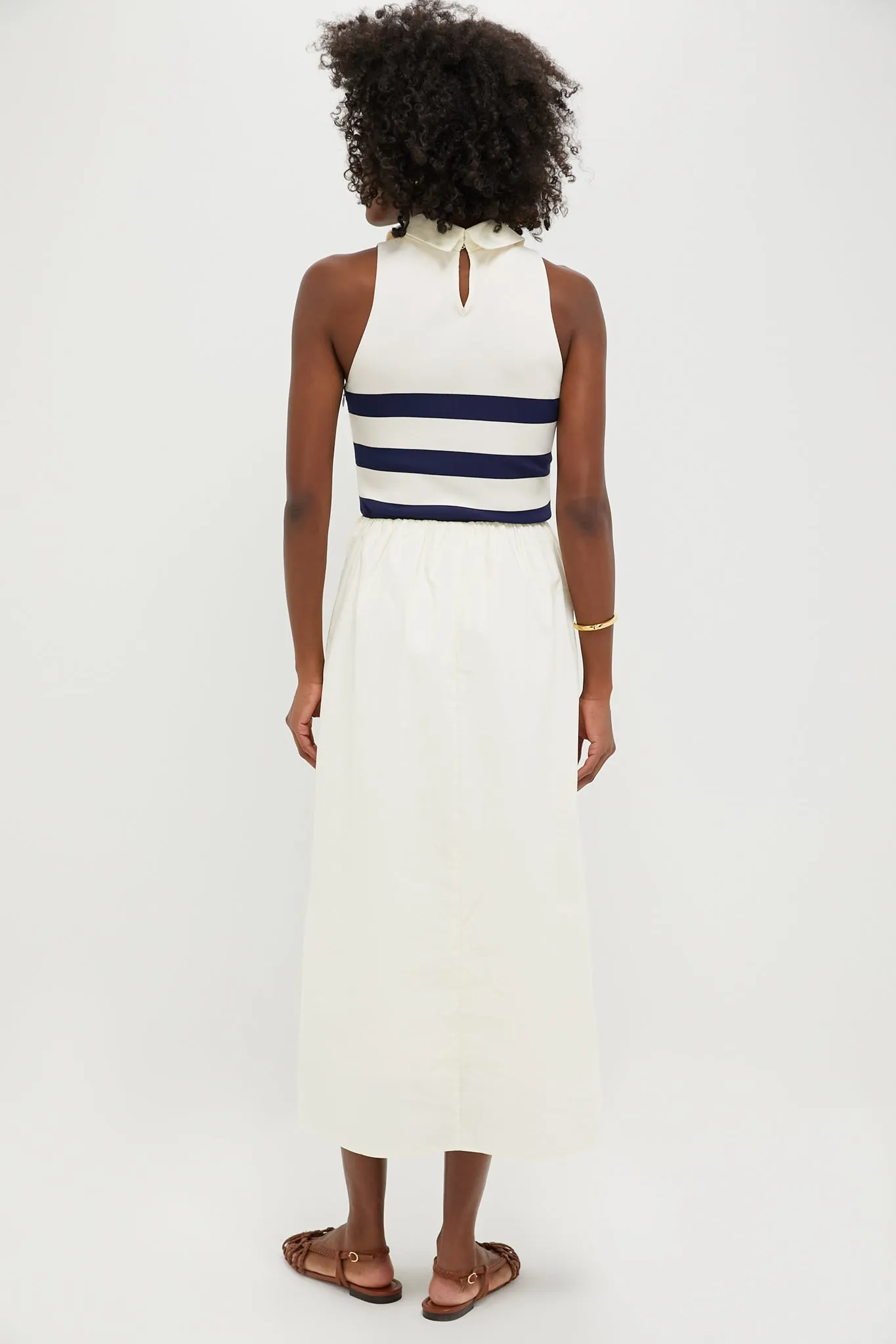 Ivory Stripe Marina Dress sold by Tuckernuck product image thumbnail 4