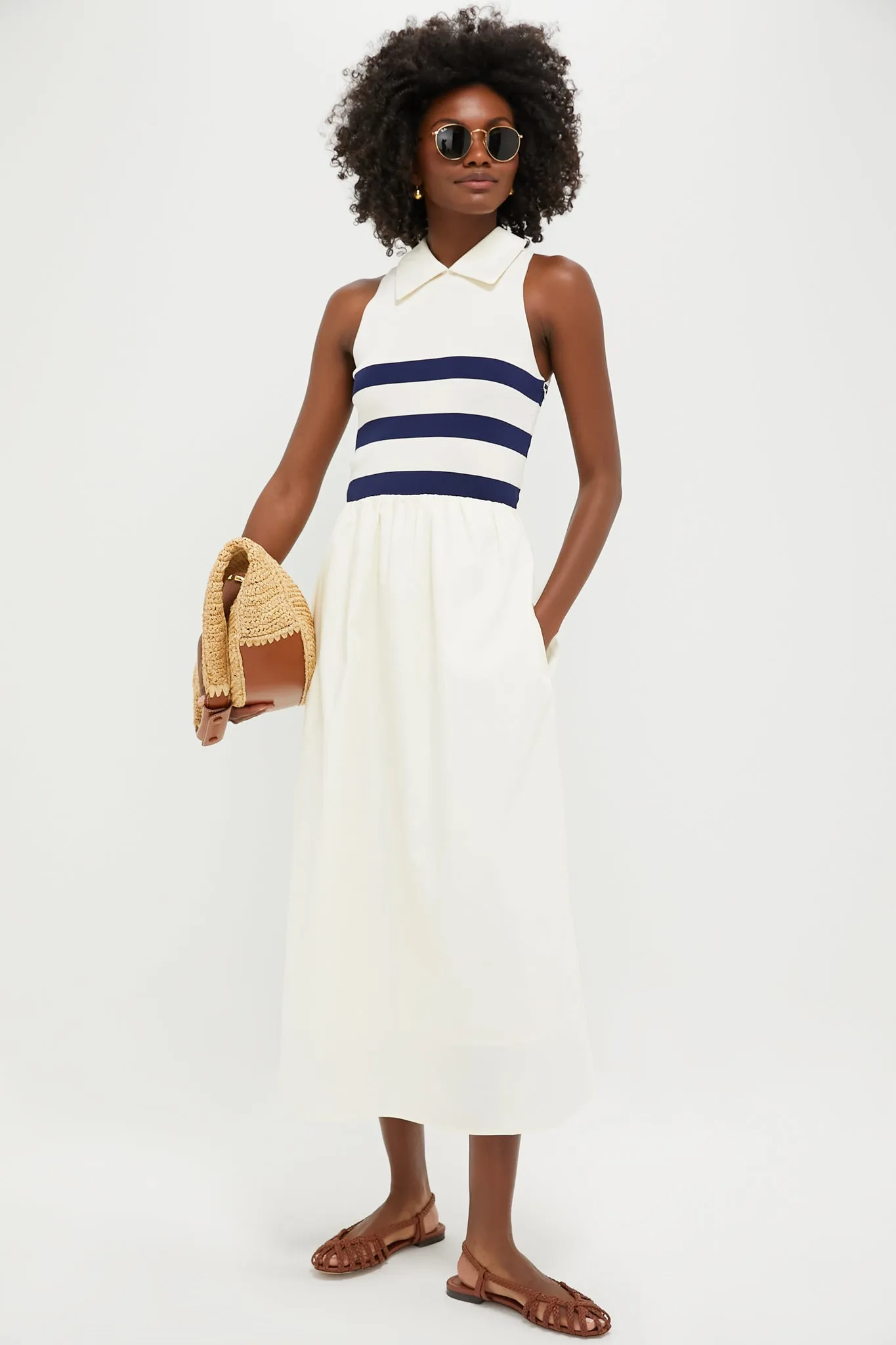 Ivory Stripe Marina Dress sold by Tuckernuck product image thumbnail 2