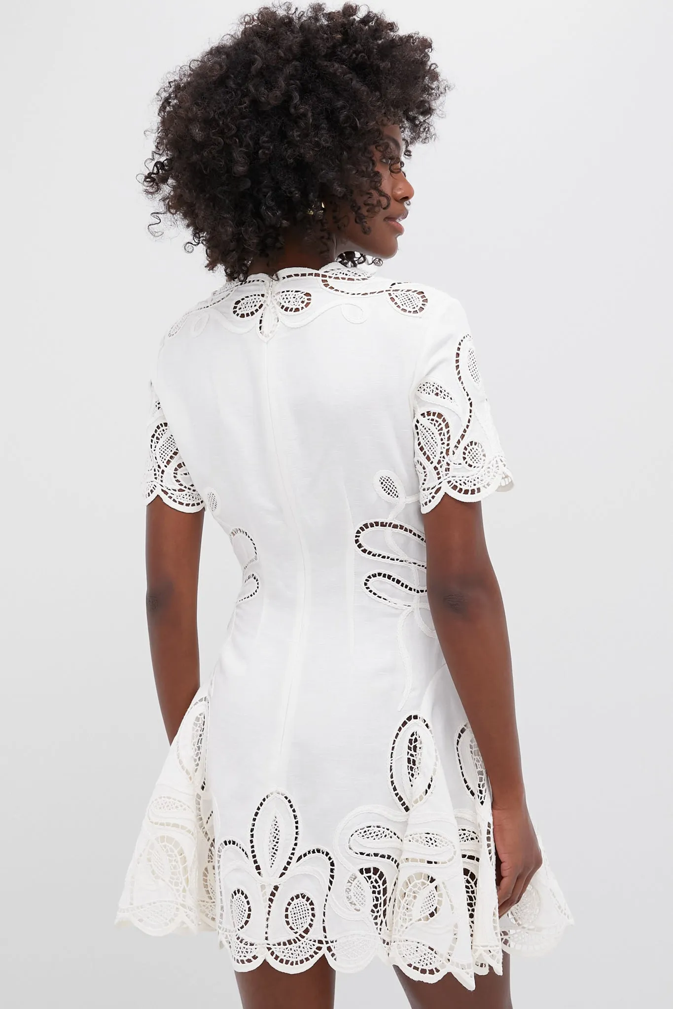Ivory Morrigan Short Sleeve Mini Dress sold by Tuckernuck product image thumbnail 4