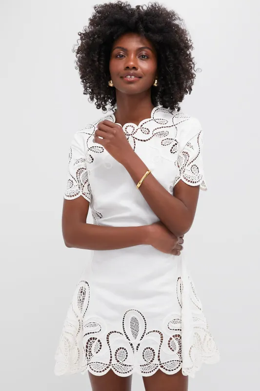 Ivory Morrigan Short Sleeve Mini Dress sold by Tuckernuck