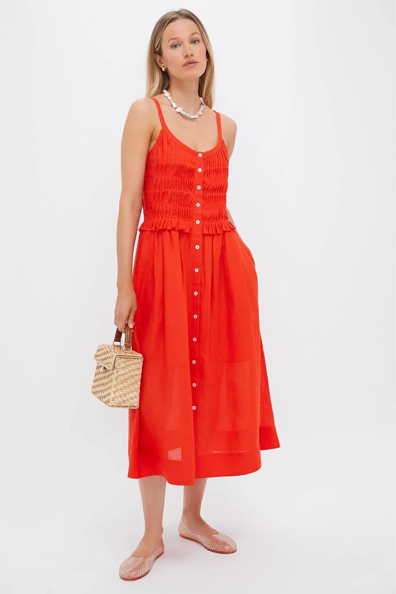 Chili Zora Solid Tank Button Down Dress sold by Tuckernuck product image thumbnail 2