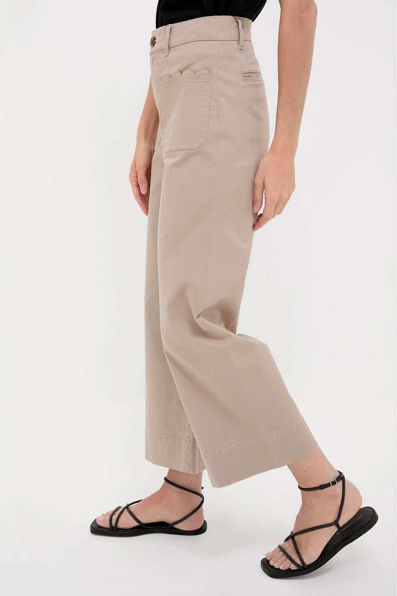 Khaki Chino Wide Leg Stretch Davis Pants sold by Tuckernuck product image thumbnail 3