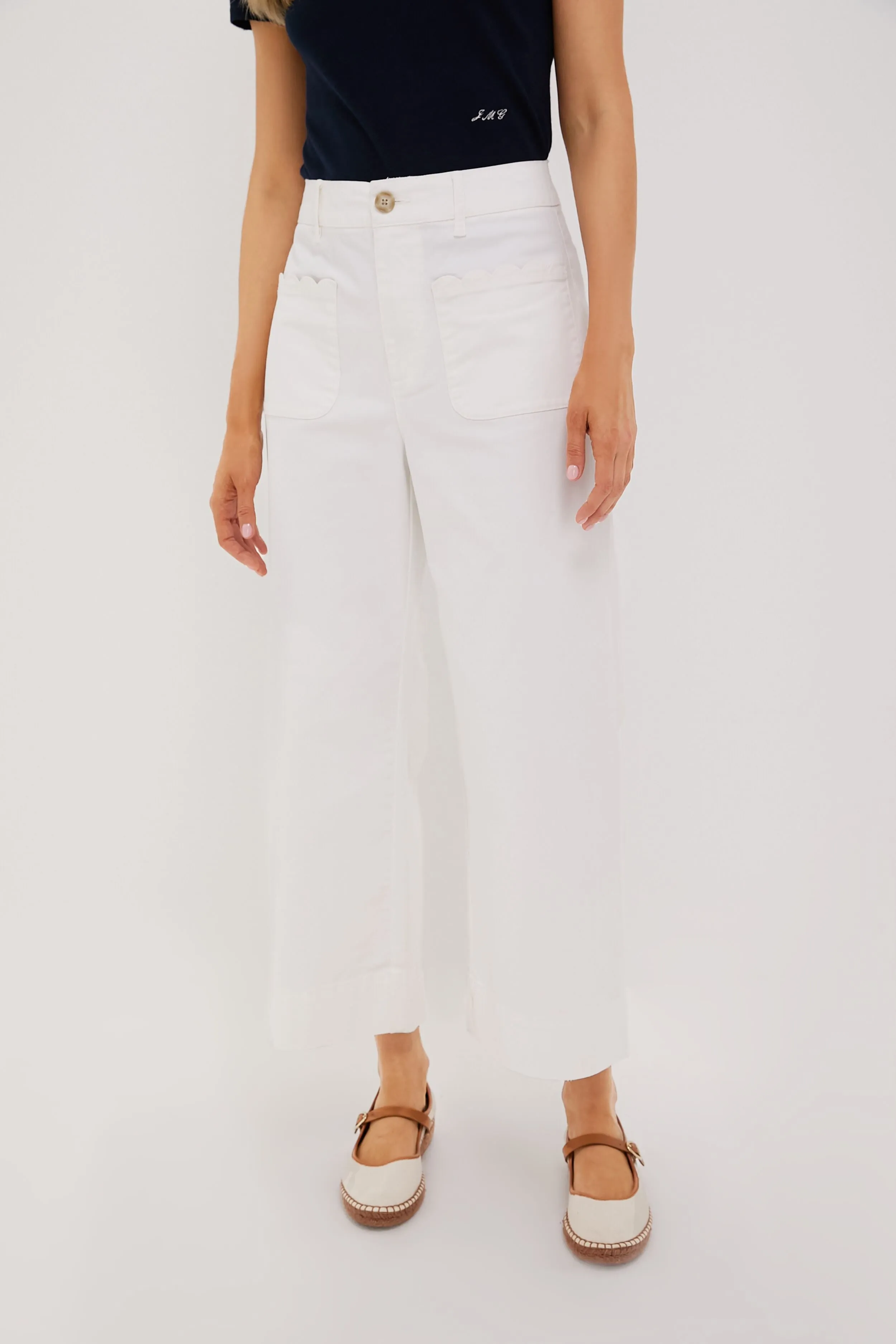White Chino Wide Leg Stretch Davis Pants sold by Tuckernuck product image thumbnail 2