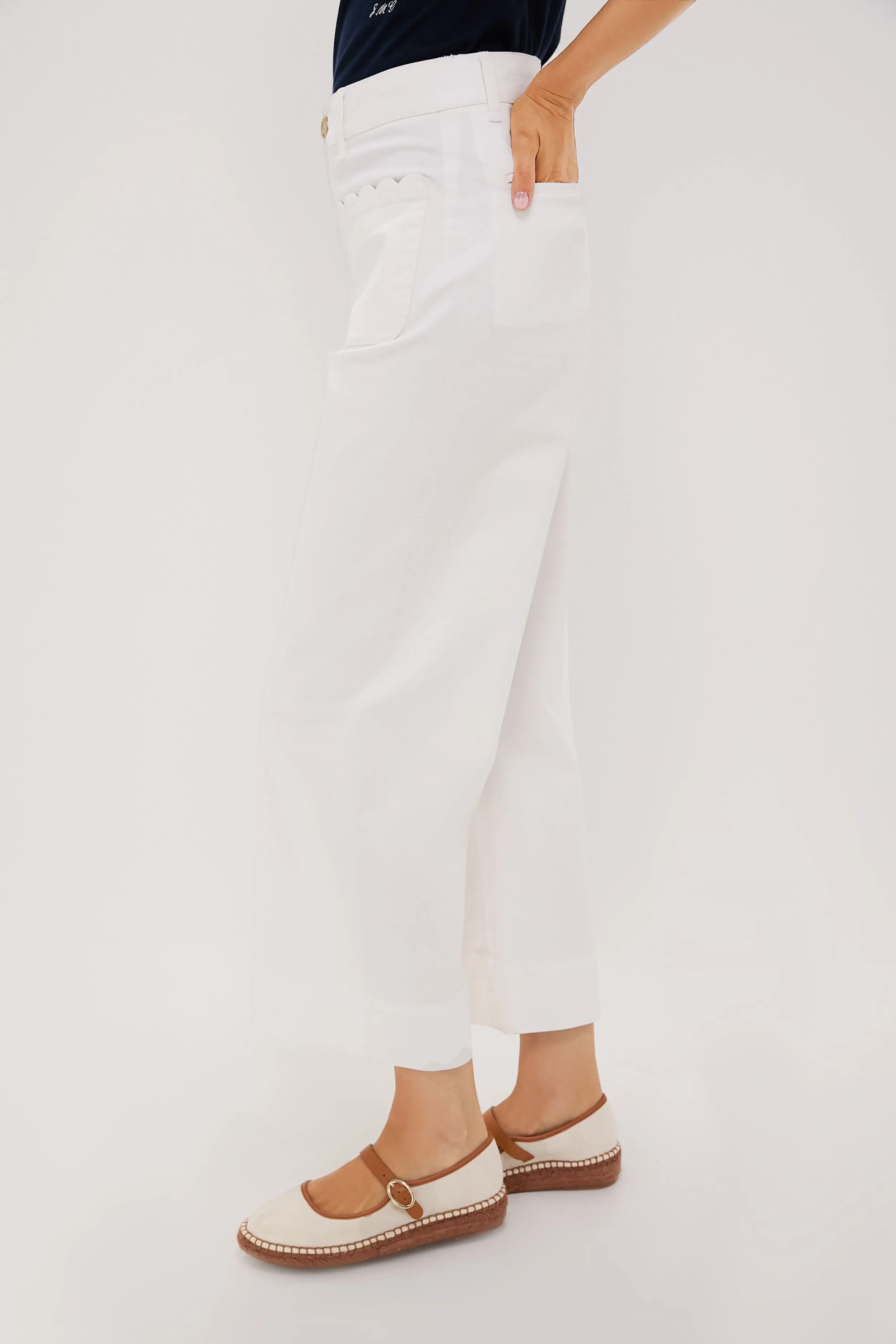 White Chino Wide Leg Stretch Davis Pants sold by Tuckernuck product image thumbnail 3