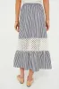 Blue Stripe Eyelet Hana Skirt sold by Tuckernuck