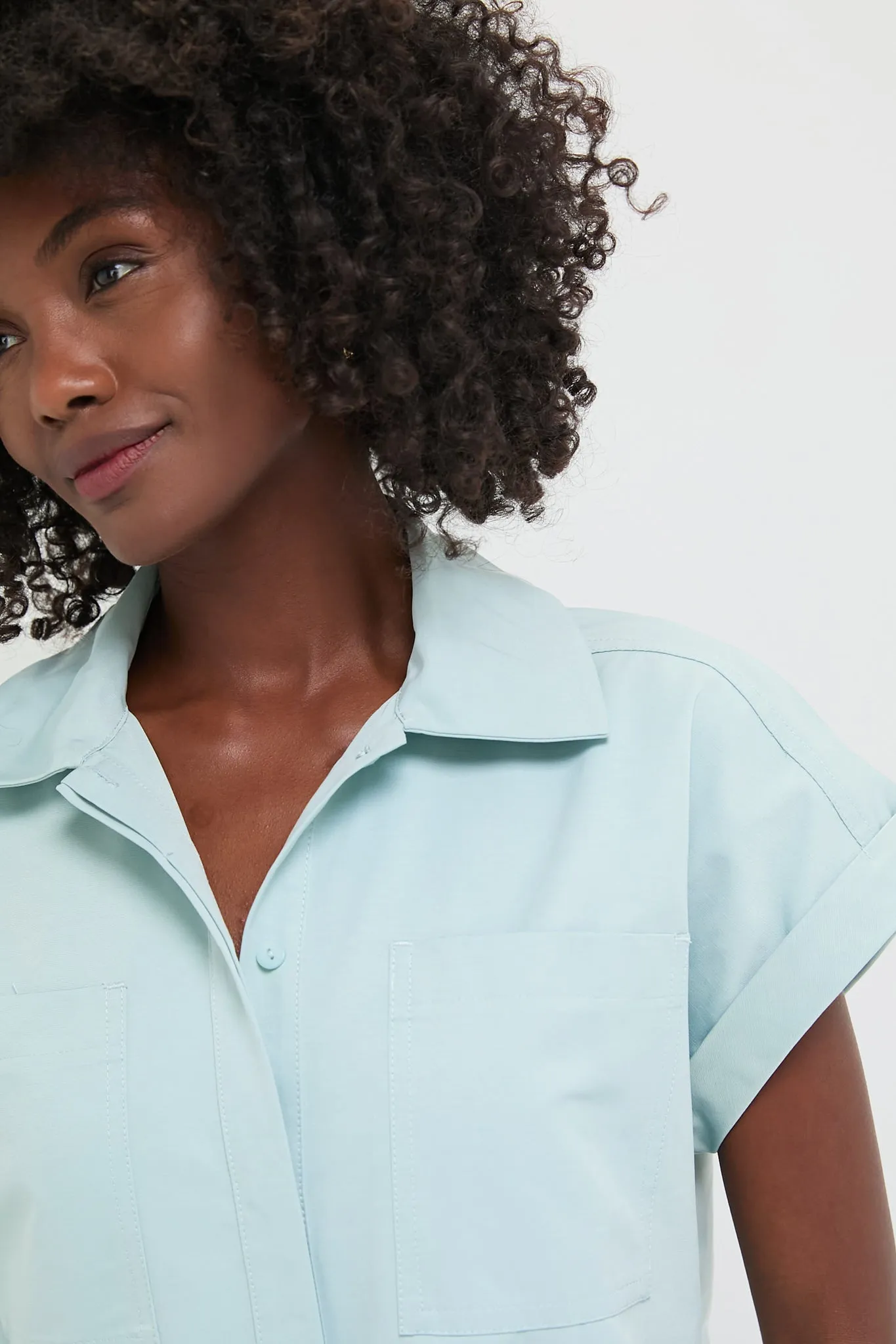 Light Blue Structured Cotton Corey Dress sold by Tuckernuck product image thumbnail 5