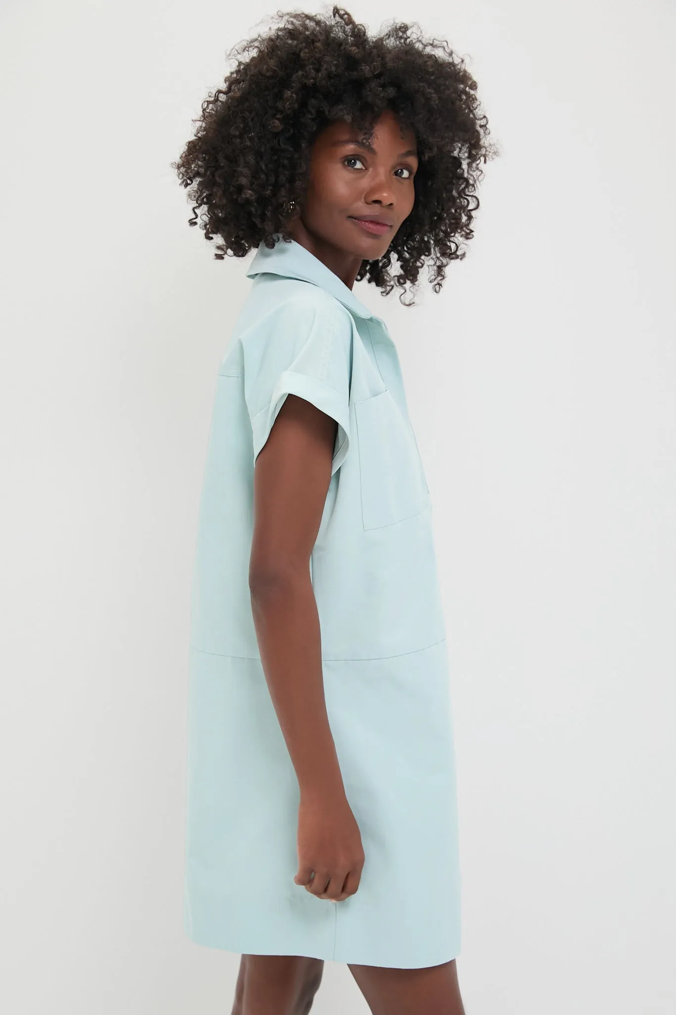 Light Blue Structured Cotton Corey Dress sold by Tuckernuck product image thumbnail 3