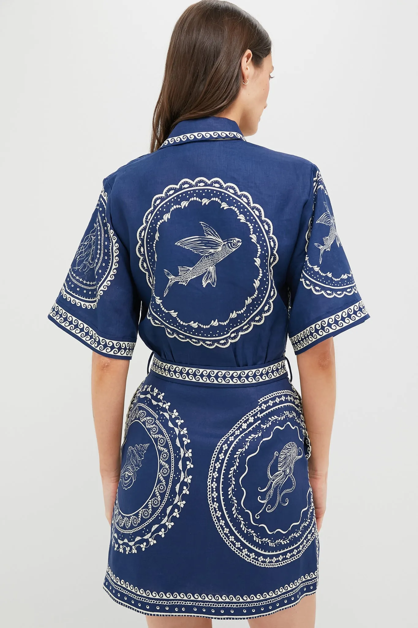 Navy Oceane Mini Dress sold by Tuckernuck product image thumbnail 4