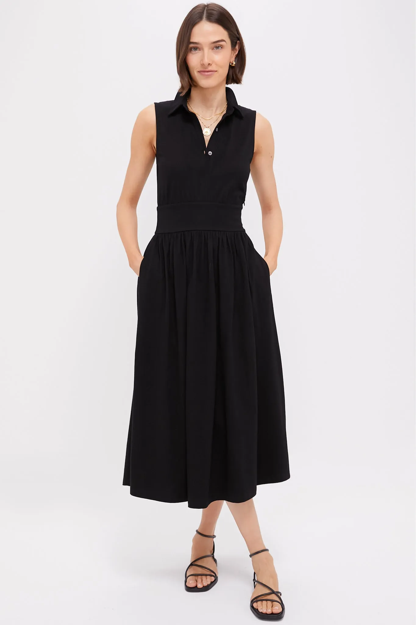 Black Mikaela Midi Dress sold by Tuckernuck