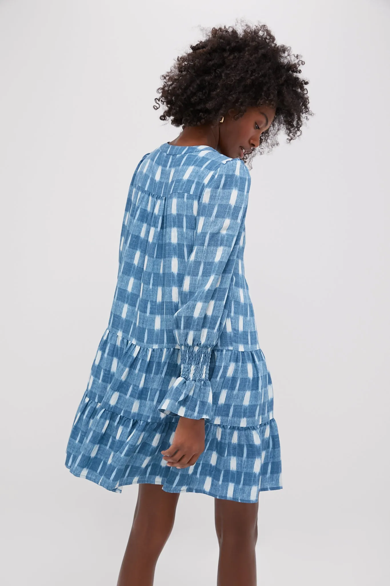 Blue Ikat Kenzo Dress sold by Tuckernuck product image thumbnail 4