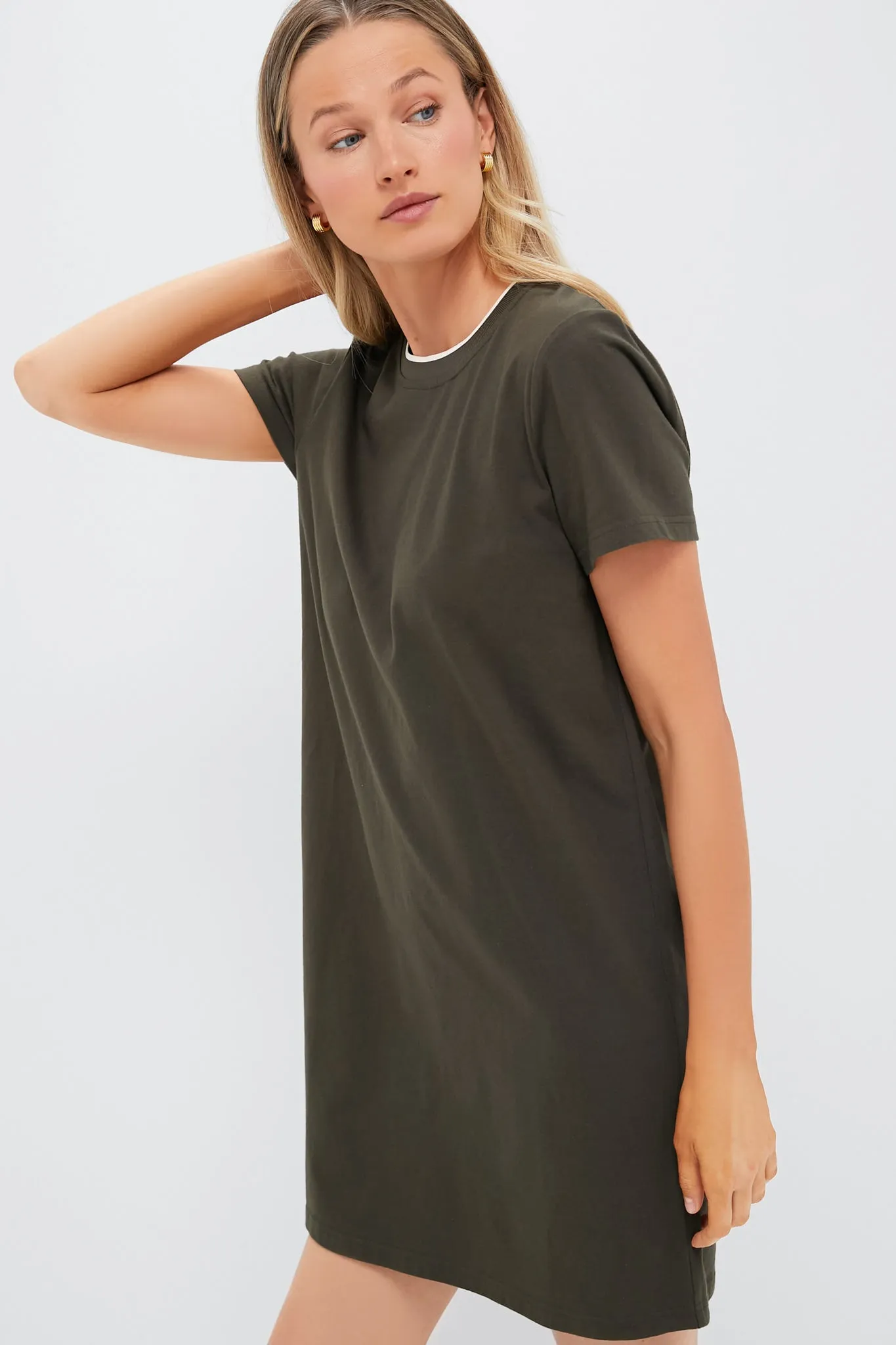 Olive Green Aimee Mini Dress sold by Tuckernuck product image thumbnail 3
