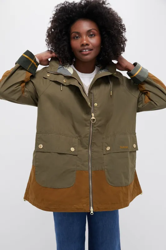 Dusky Green Hayley Showerproof Jacket sold by Tuckernuck