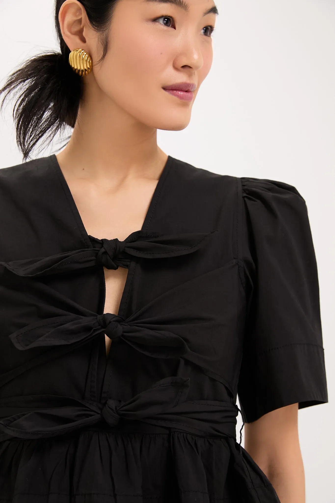 Black Tie Strap Blouse sold by Tuckernuck product image thumbnail 5