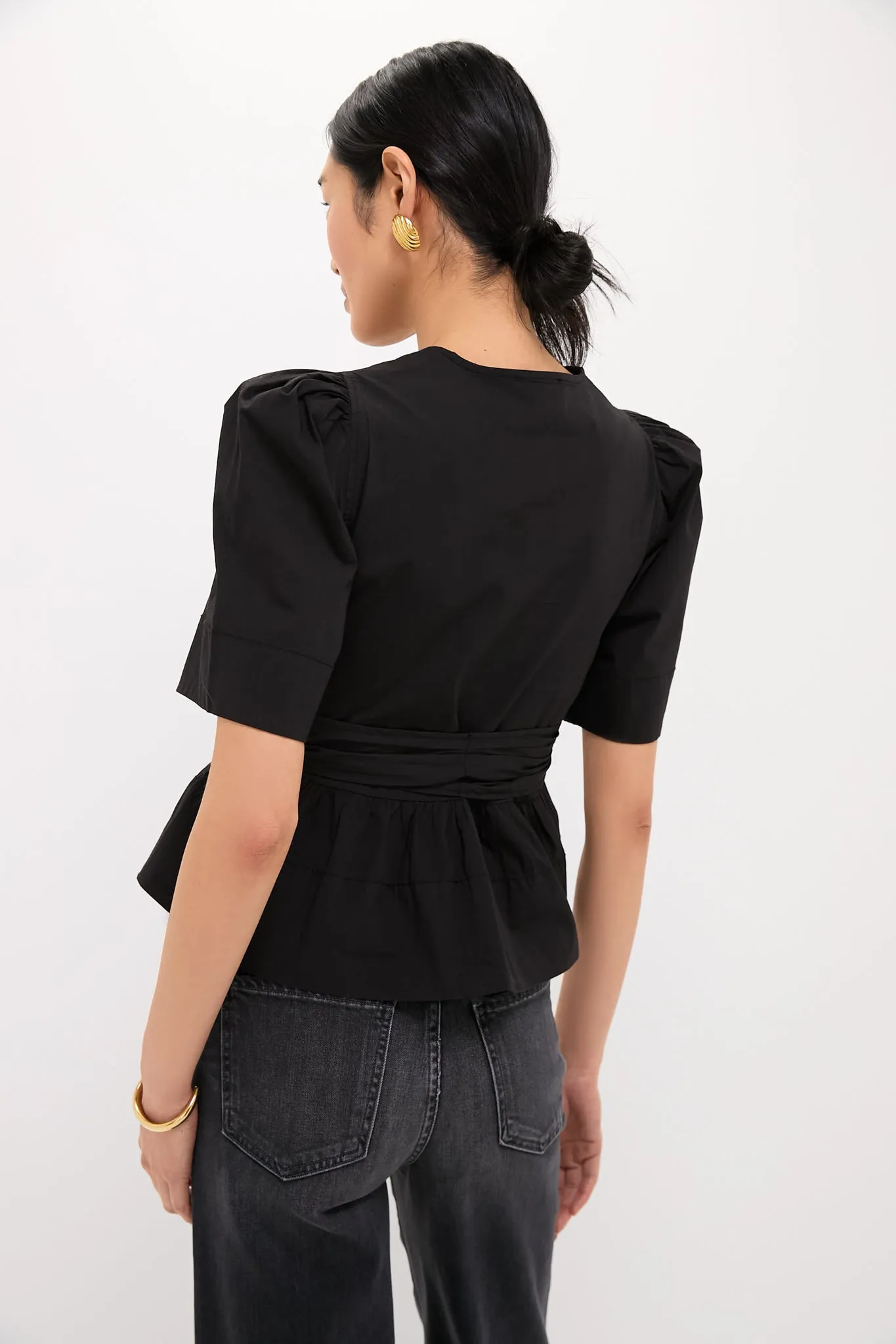 Black Tie Strap Blouse sold by Tuckernuck product image thumbnail 4