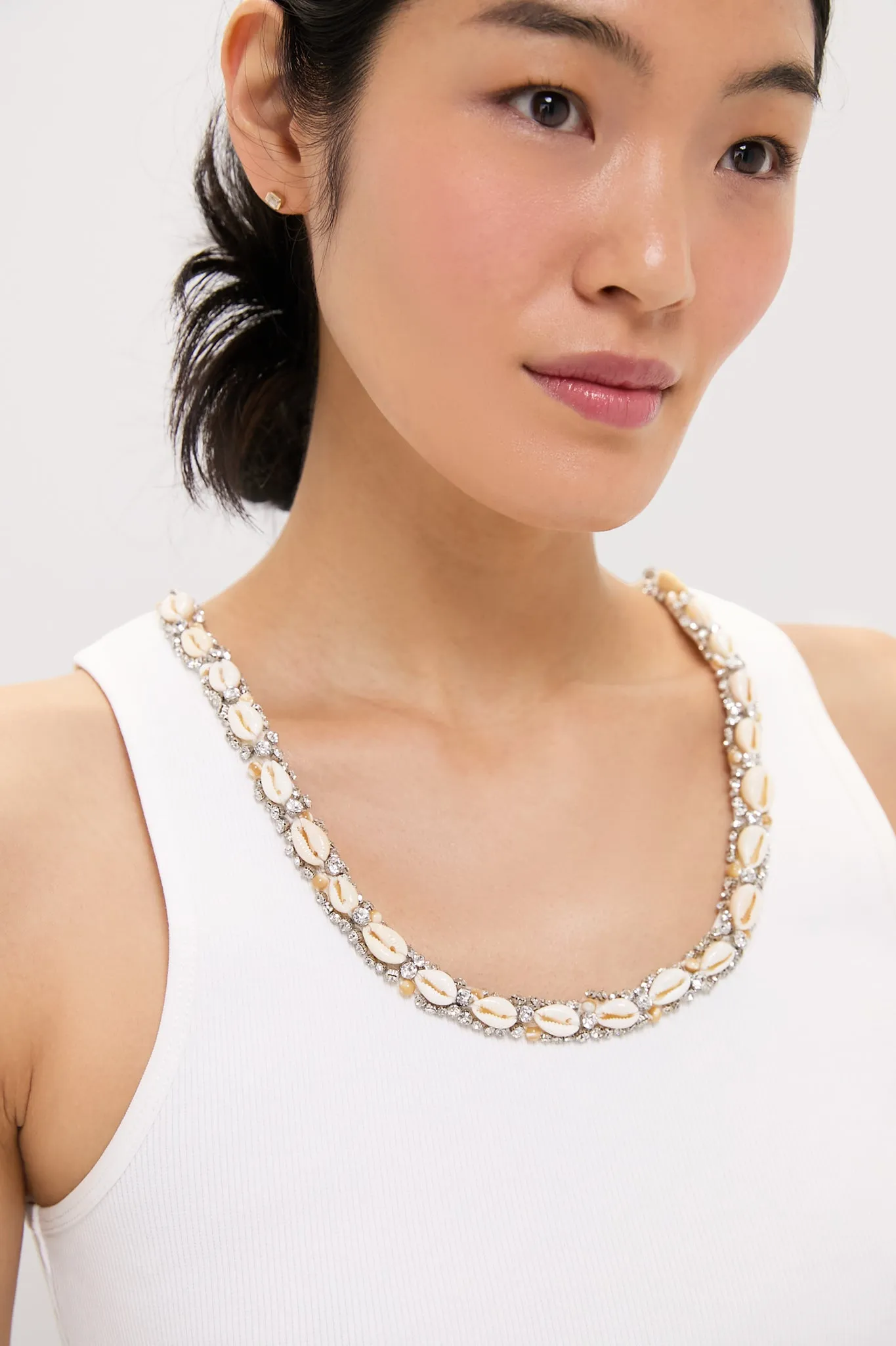 Ivory Illuminate Embellished Tank sold by Tuckernuck product image thumbnail 5