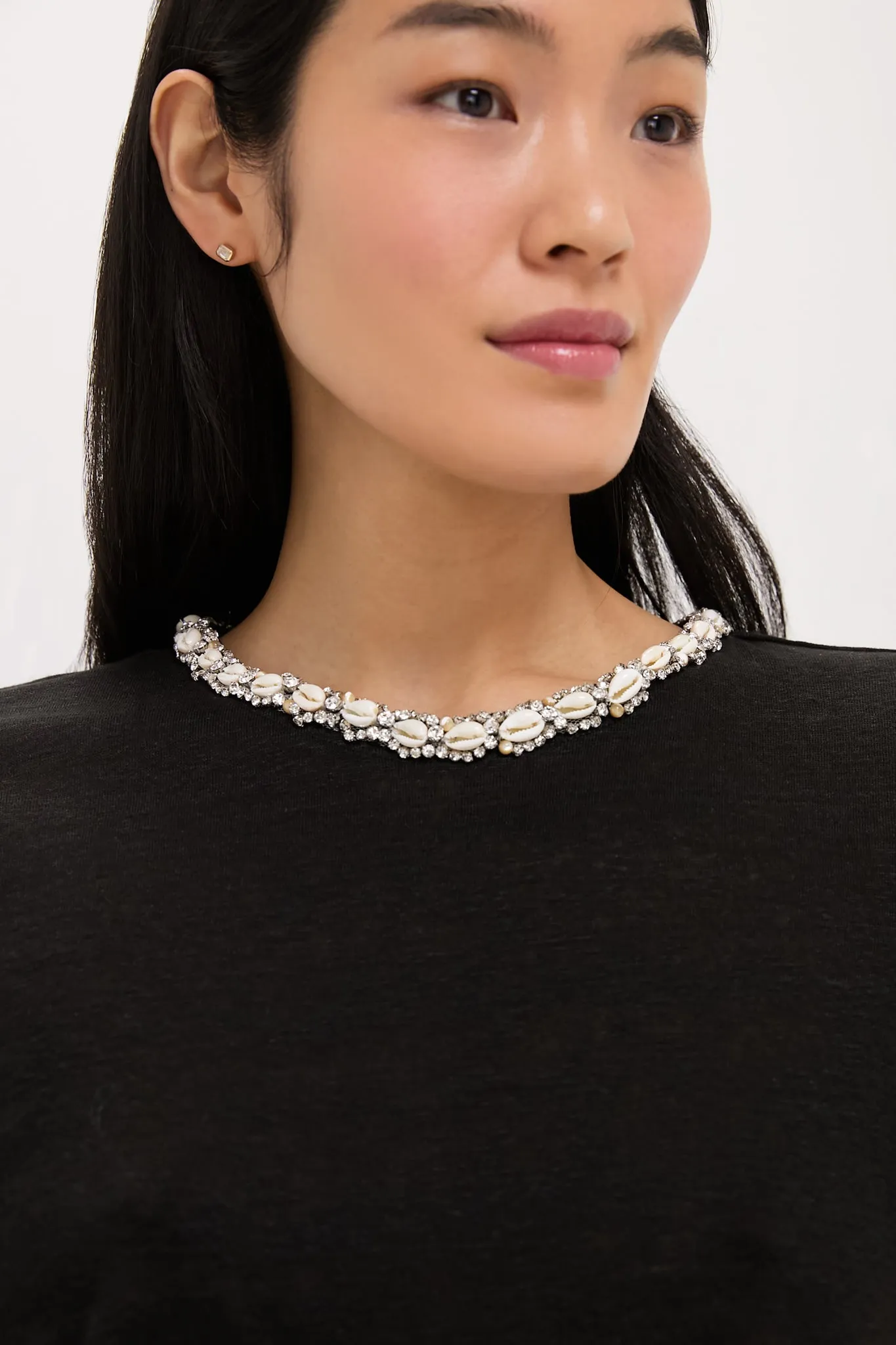 Black Illuminate Embellished Tee sold by Tuckernuck product image thumbnail 5