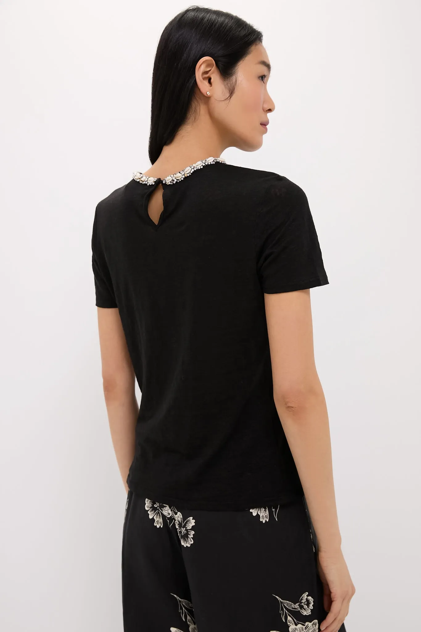 Black Illuminate Embellished Tee sold by Tuckernuck product image thumbnail 4
