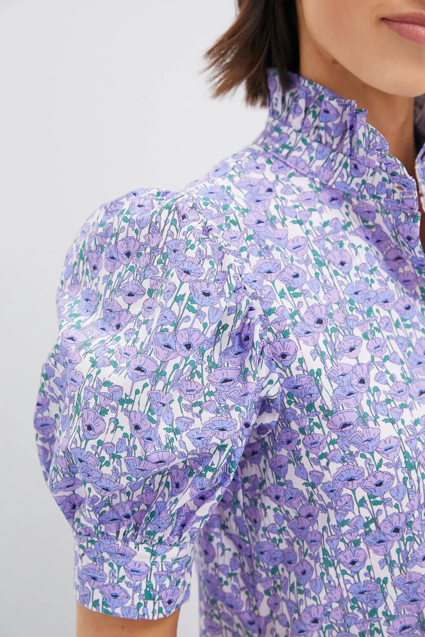 Purple Poppies Ruffle Collar Louisa Maxi Dress sold by Tuckernuck product image thumbnail 5