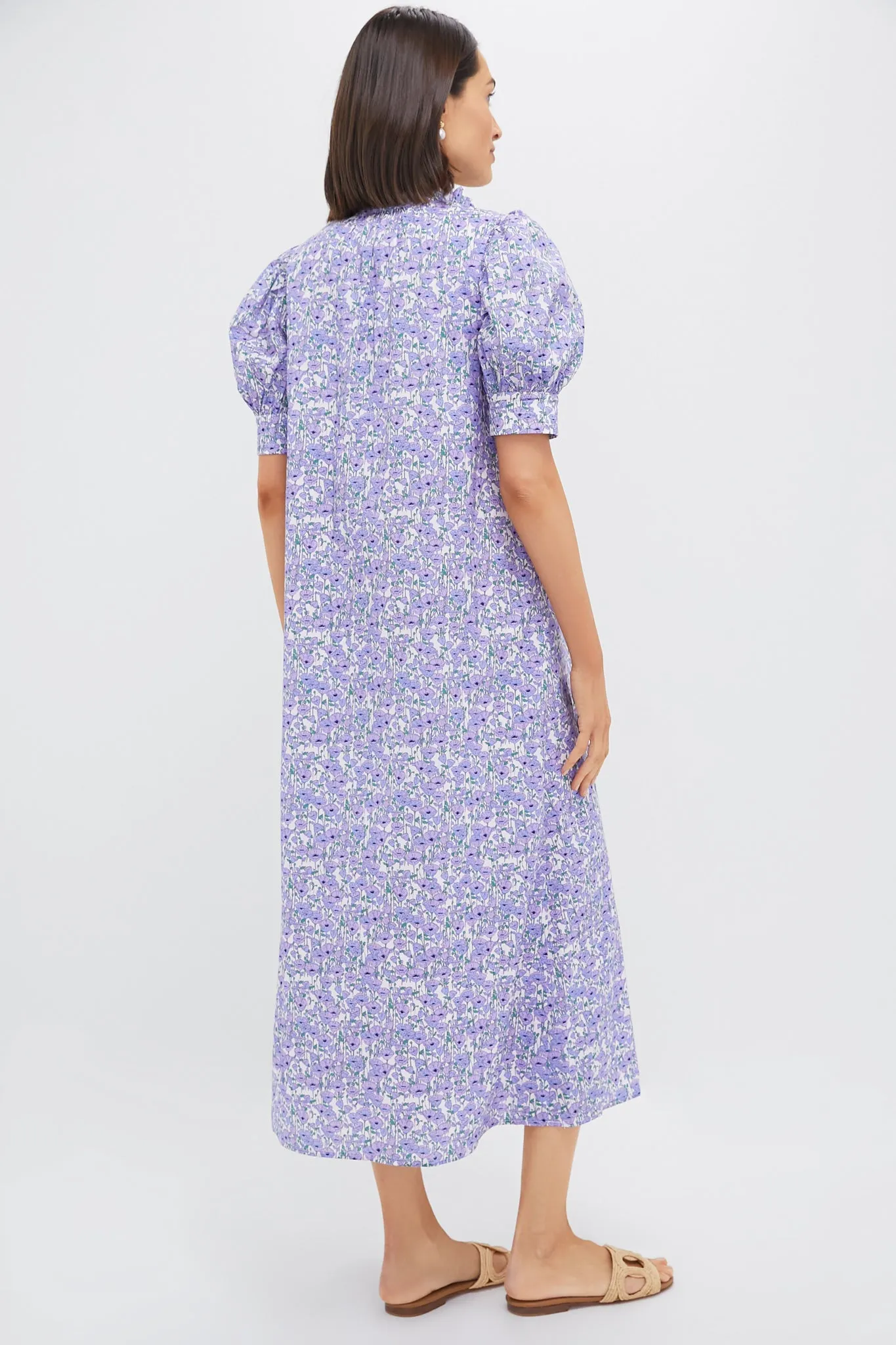 Purple Poppies Ruffle Collar Louisa Maxi Dress sold by Tuckernuck product image thumbnail 4