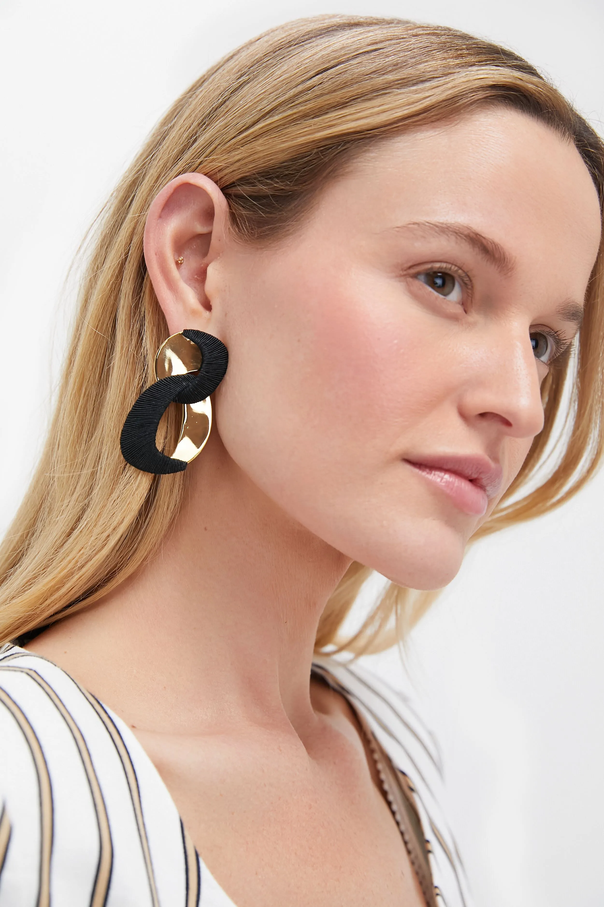 Black and Gold Dylan Earrings sold by Tuckernuck product image thumbnail 2