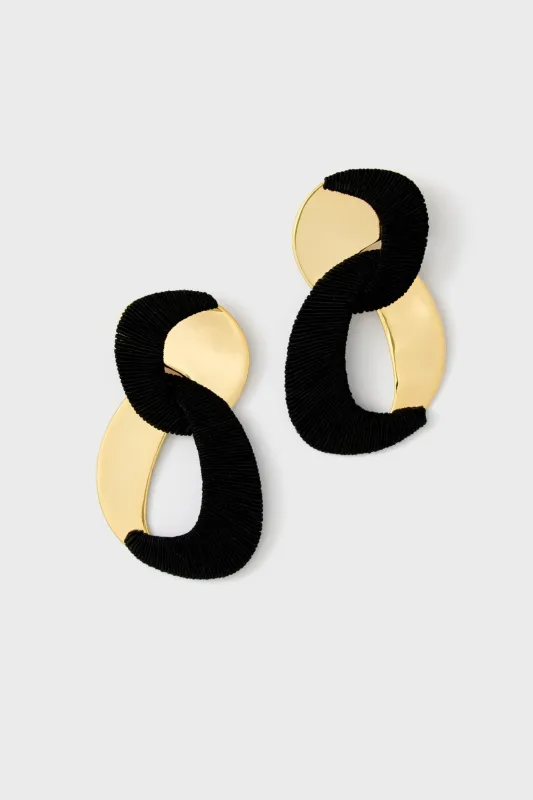 Black and Gold Dylan Earrings sold by Tuckernuck
