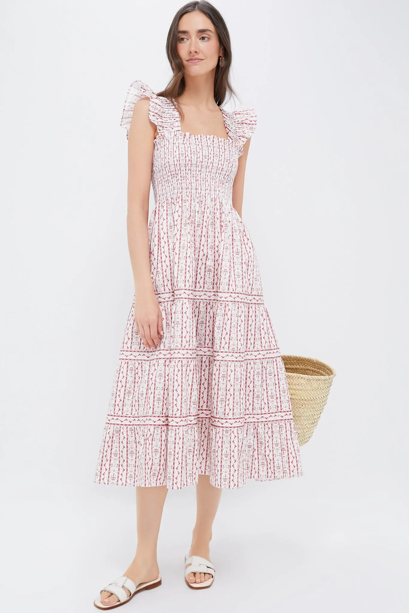 Emma Ikat Stripe Pink Multi Ellie Nap Dress sold by Tuckernuck product image thumbnail 3