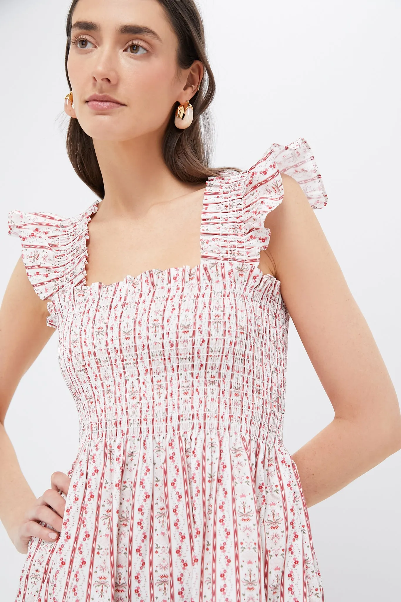 Emma Ikat Stripe Pink Multi Ellie Nap Dress sold by Tuckernuck product image thumbnail 2