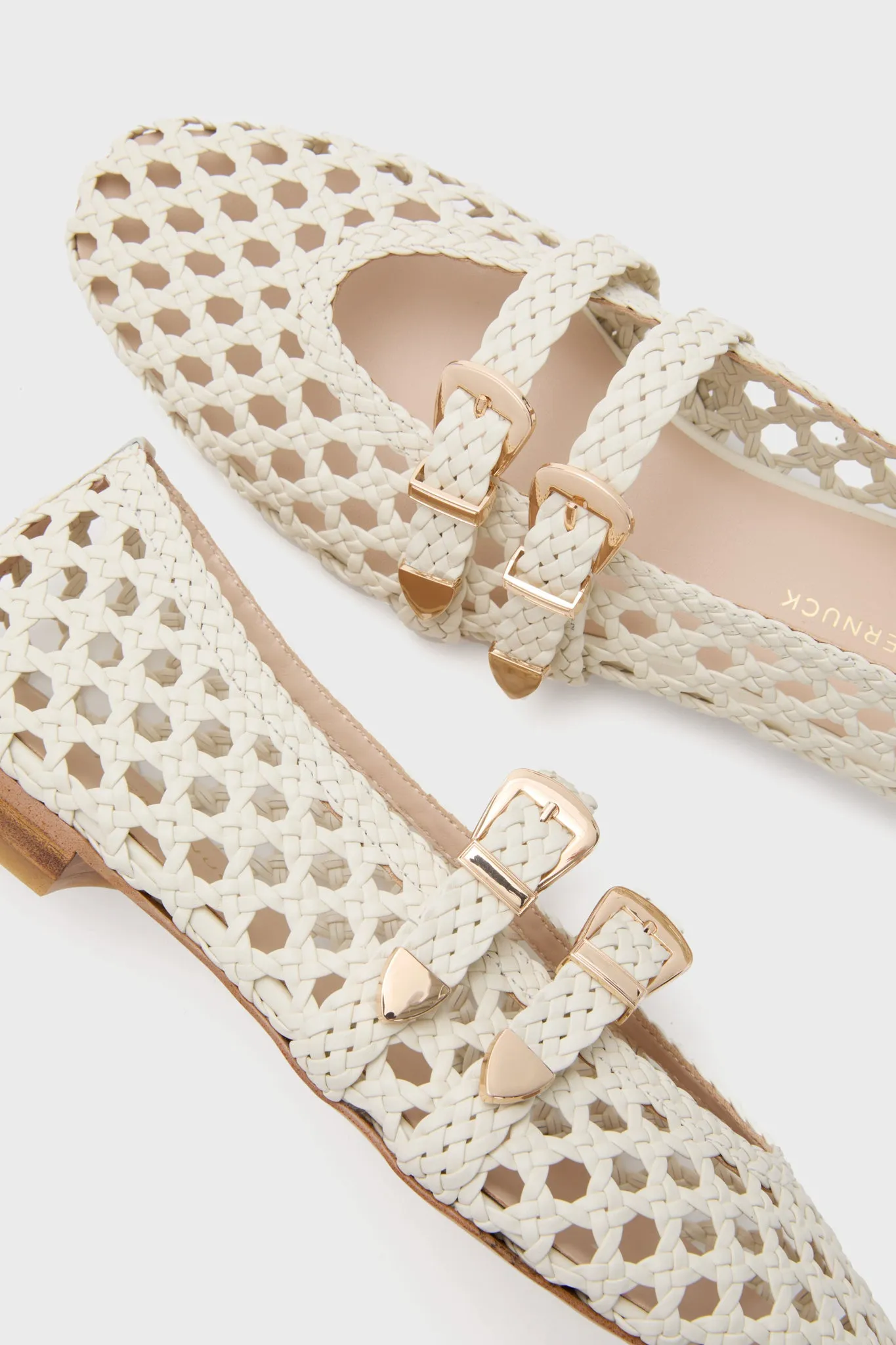 White Woven Buckle Nina Flats sold by Tuckernuck product image thumbnail 5