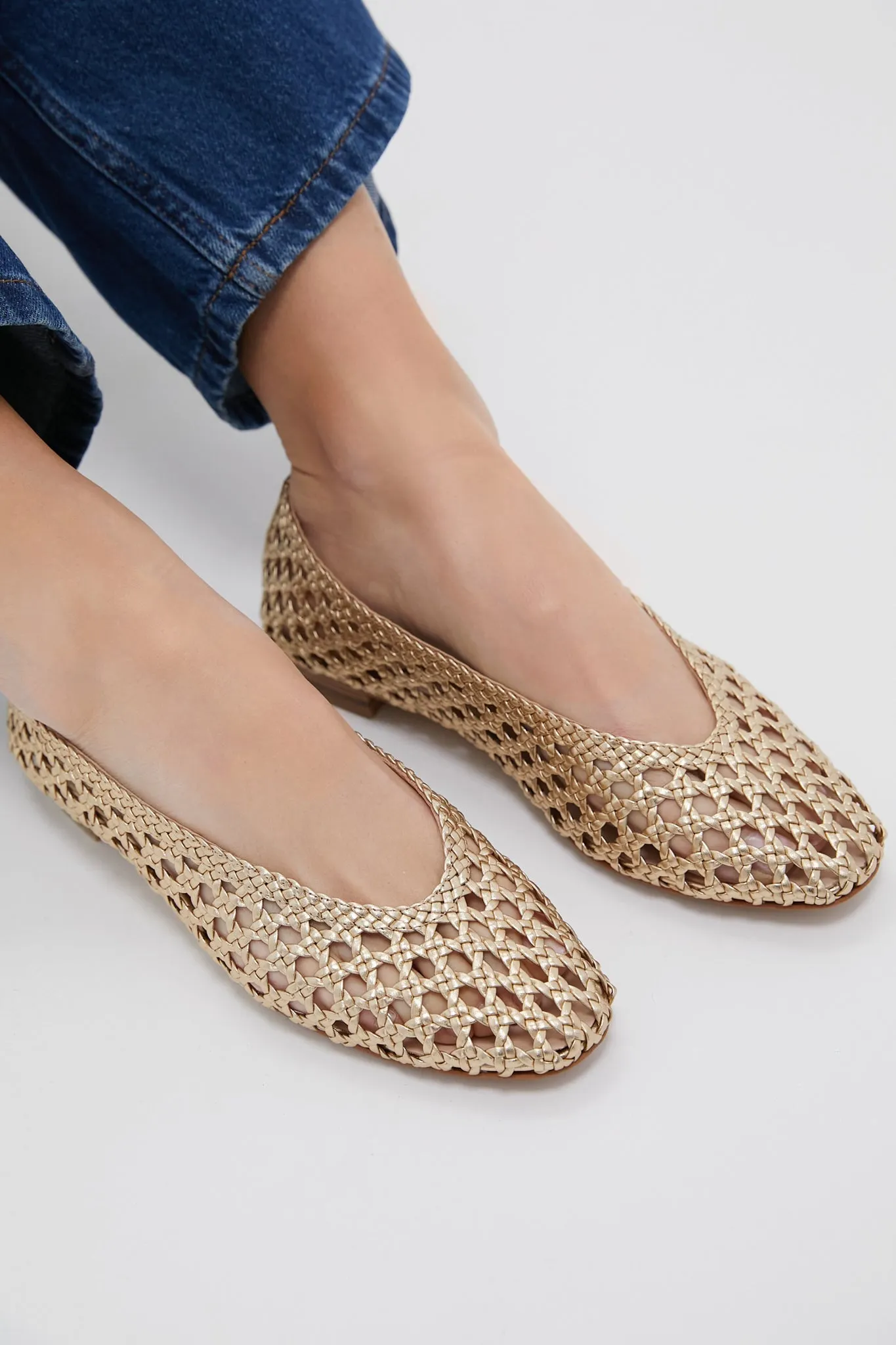 Champagne Woven Nina Flats sold by Tuckernuck product image thumbnail 2