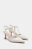 White Nappa Leather Margot Heels sold by Tuckernuck