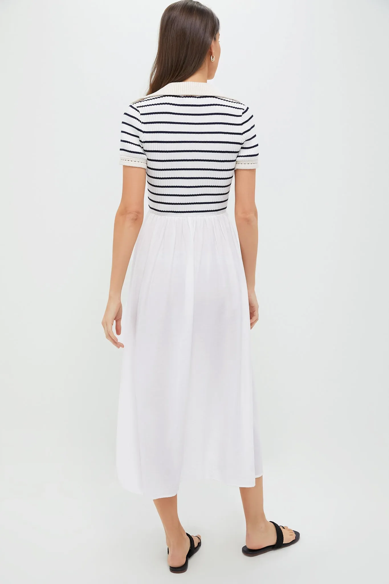 Ivory Striped Polo Midi Dress sold by Tuckernuck product image thumbnail 4