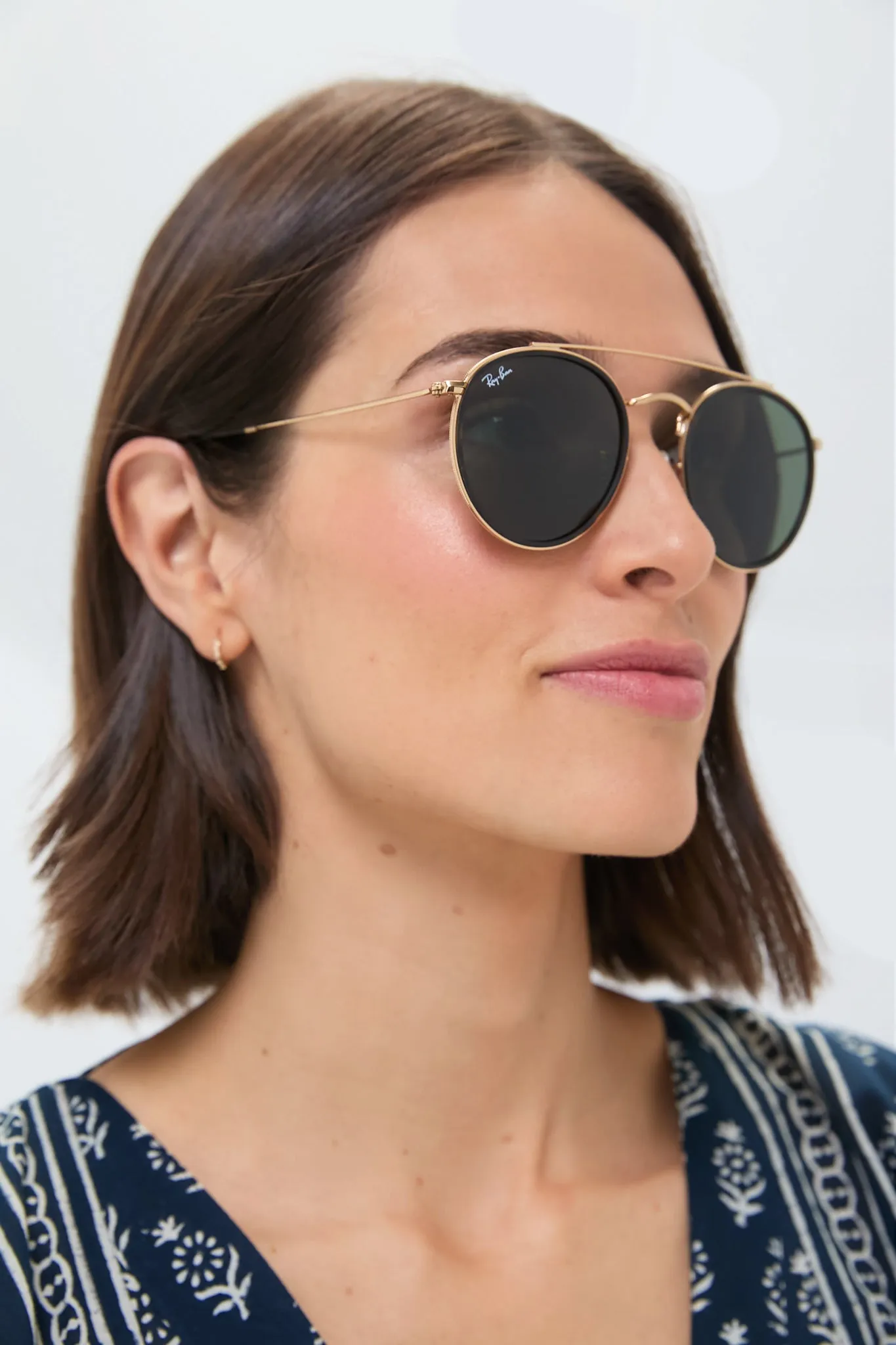 Gold Tortoise Arista Round Sunglasses sold by Tuckernuck product image thumbnail 2