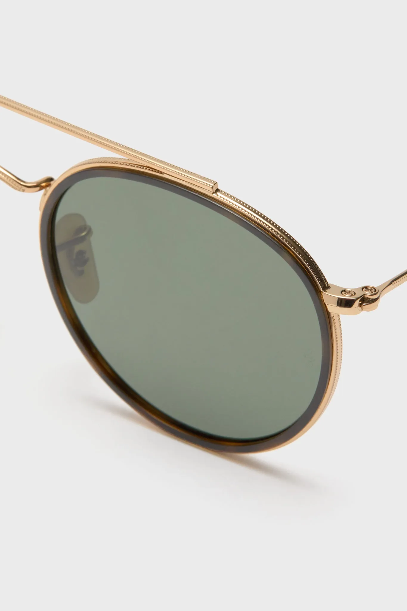 Gold Tortoise Arista Round Sunglasses sold by Tuckernuck product image thumbnail 5