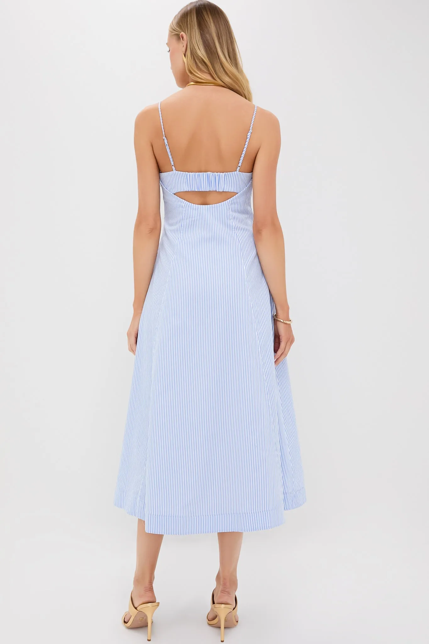 Blue Hydrangea Stripe Honor Cami Midi Dress sold by Tuckernuck product image thumbnail 4