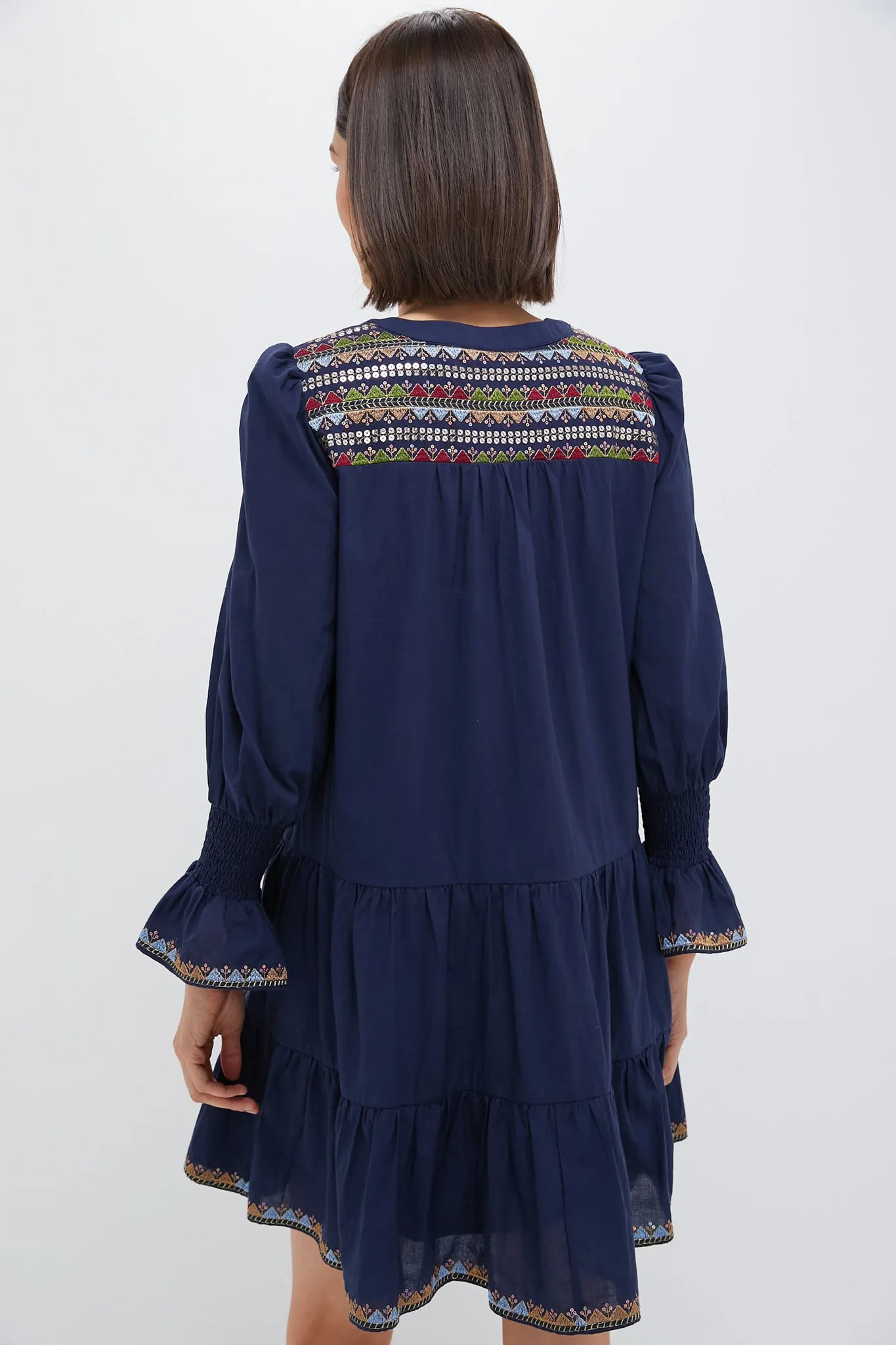 Navy Embroidered Sequin Kenzo Dress sold by Tuckernuck product image thumbnail 4
